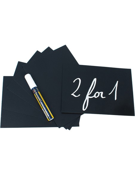 Targhette -15 x 21 cm (A5) - nero - Securit - set 10 pezzi