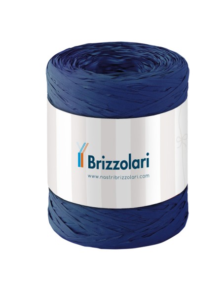 Nastro Rafia sintetica - blu scuro 37 - 5mmx200mt - Brizzolari