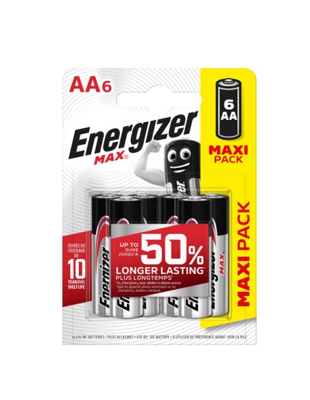 Pila stilo AA - 1,5V - Energizer Max - blister 6 pezzi