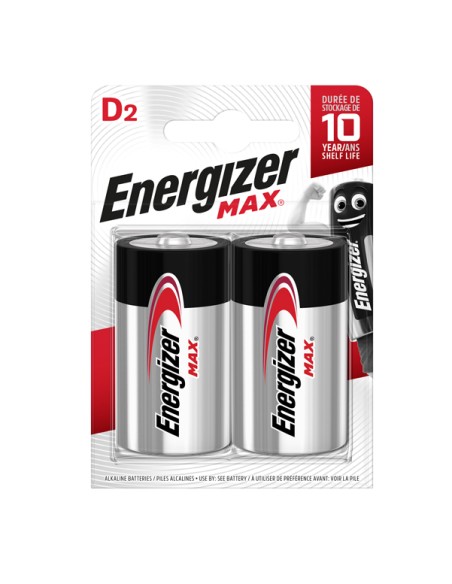 Pila D torcia - 1,5V - Energizer Max - blister 2 pezzi