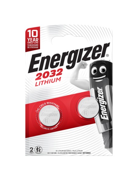 Pila CR2032 Lithium - 3V - Energizer - blister 2 pezzi