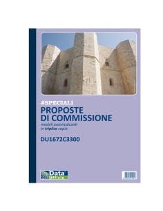 Blocco proposte commissione - 33/33/33 copie autoricopianti - 29,7 x 21,5 cm - DU1672C3300 - Data Ufficio
