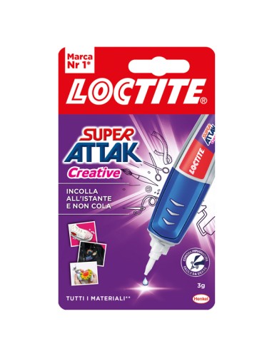 Colla Super Attak Creative - 3 gr - trasparente - Loctite