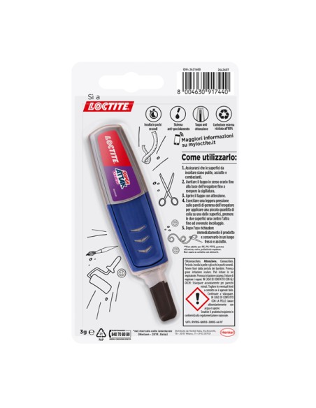 Colla Super Attak Creative - 3 gr - trasparente - Loctite