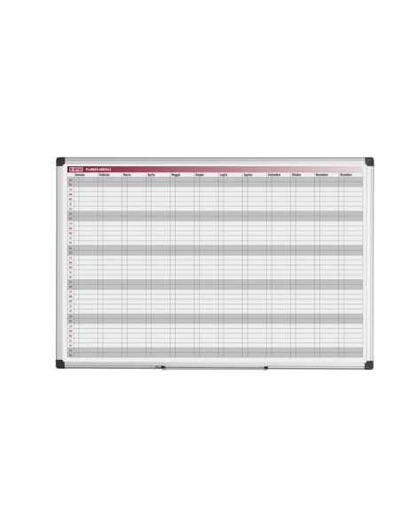 Planner magnetico annuale - 90 x 60 cm - silver - Bi-Office