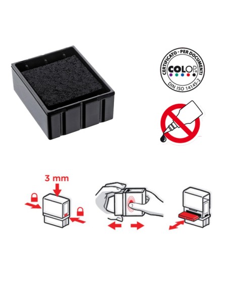 Tampone di ricambio E/Q20 - nero - Colop