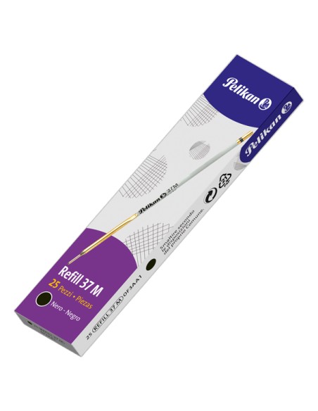Refill sfera 37 - punta media - nero - Pelikan - conf. 25 pezzi