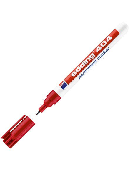 Marcatore permanente 404  - punta extra-fine 0,75mm - rosso - Edding