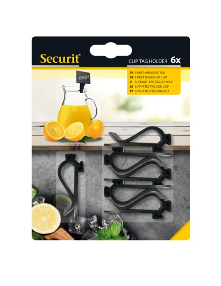 Supporti clip per targhette - Securit - set 6 pezzi