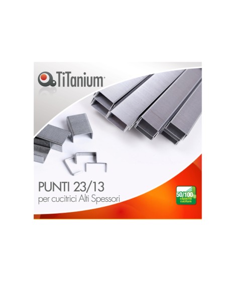 Punti metallici 23/13 - TiTanium - conf. 1000 pezzi