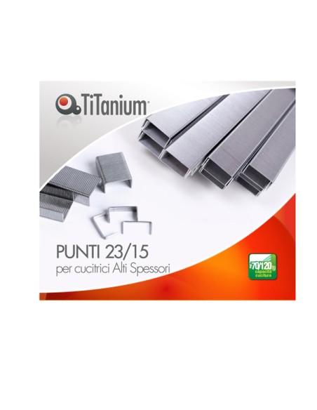Punti metallici 23/15 - TiTanium - conf. 1000 pezzi