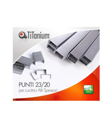 Punti metallici 23/20 - TiTanium - conf. 1000 pezzi