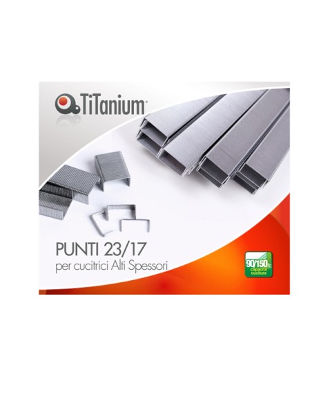 Punti metallici 23/17 - TiTanium - conf. 1000 pezzi