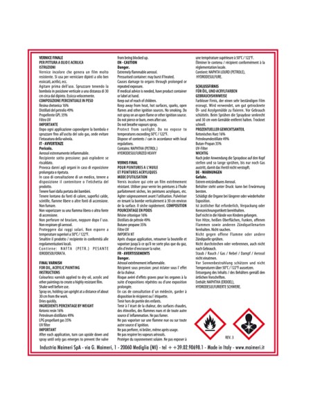 Vernice finale lucido spray - 400 ml - Maimeri