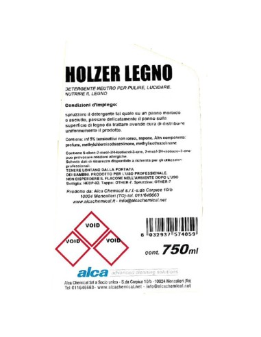 Detergente legno Holzer - trigger da 750 ml - Alca