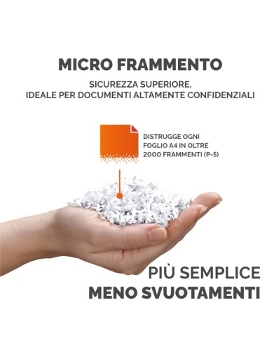 Distruggidocumenti LX-211 - a microframmenti - bianco - Fellowes
