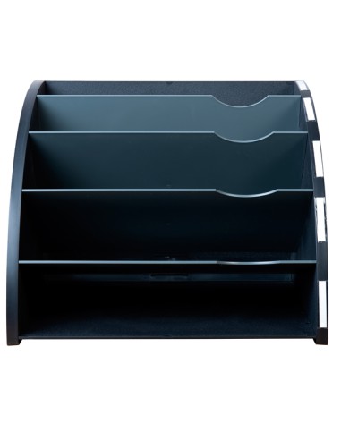 Classificatore ergonomico The Corner - 5 scomparti - nero - Exacompta