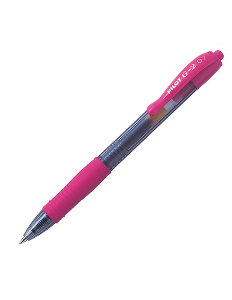Roller gel a scatto G-2 - punta 0,7mm - rosa - Pilot