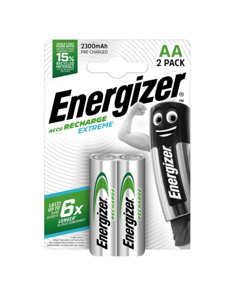 Pila AA Extreme - ricaricabili - Energizer - blister 2 pezzi