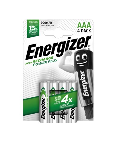 Pila AAA Power Plus - ricaricabili - Energizer - blister 4 pezzi