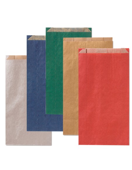 Sacchetto a soffietto - 14 x 28+5 cm - colori scuri assortiti - Rex Sadoch - conf. 100 pezzi