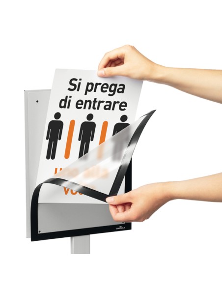 Espositore Info Stand Basic - da pavimento - A4 - Durable
