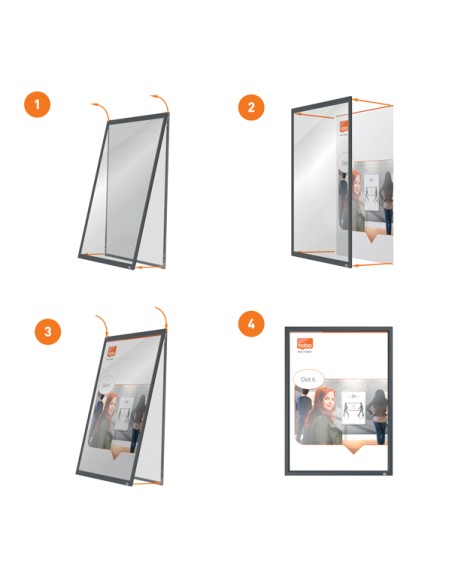 Cornice Impression PRO - a clip - A4 - grafite - Nobo