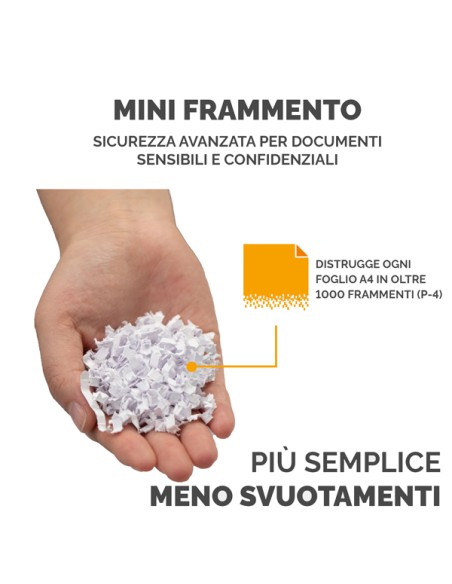Distruggidocumenti LX-41 - a frammenti - nero - Fellowes
