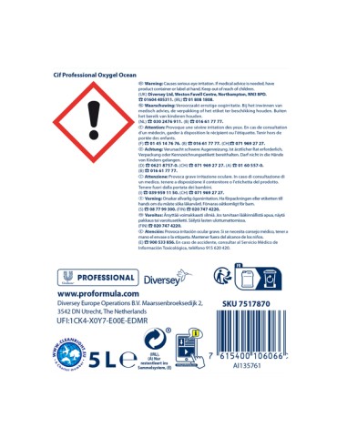 Gel Oxy - per pavimenti - 5 lt - Cif