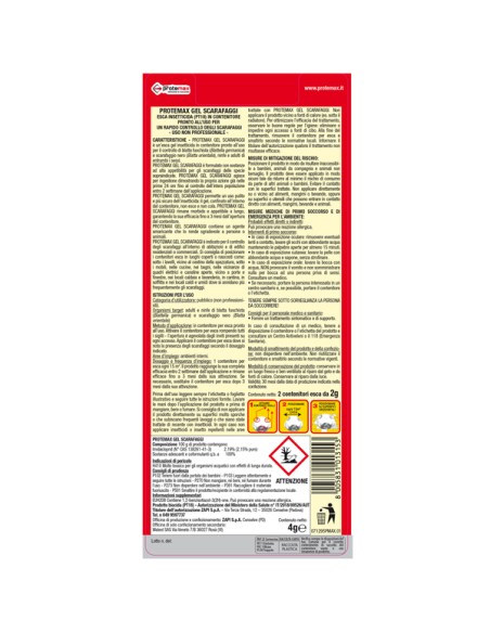 Esche gel per scarafaggi - Protemax - blister 2 pezzi