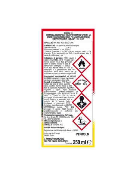 Insetticida concentrato - 250 ml - Protemax