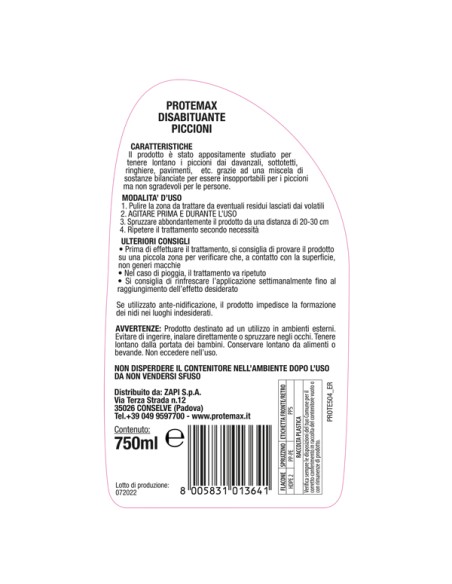 Disabituante volatili - 750 ml - Protemax