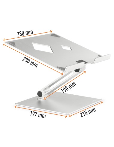 Supporto alza notebook Rise - da 10'' a 17'' - Durable