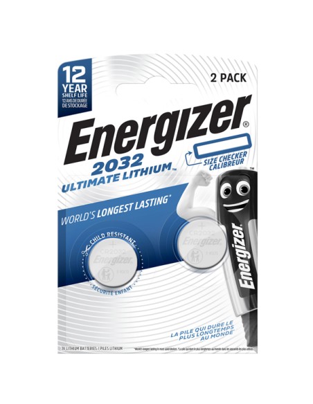 Pila CR2032 Ultimate Lithium - 3 V - Energizer - blister 2 pezzi