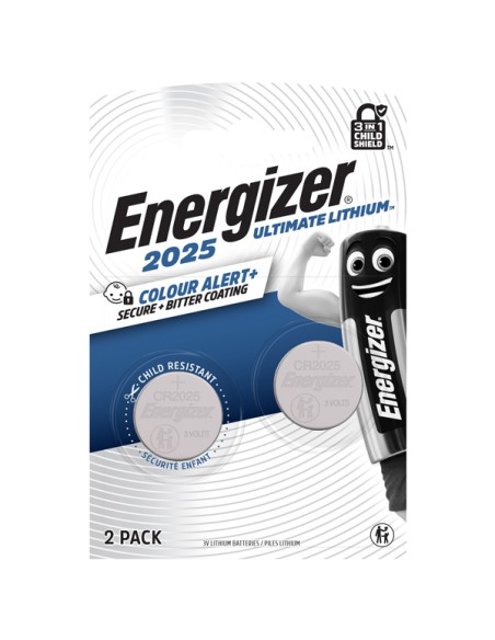 Pila CR2025 Ultimate Lithium - 3 V - Energizer - blister 2 pezzi