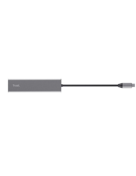 Hub USB-C veloce e lettore di schede - 3 porte - argento - Trust