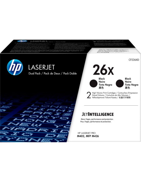Hp - Confezione 2 Toner originale - 26X - Nero - CF226XD - 9.000 pag cad