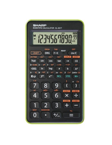 Sharp - Calcolatrice scientifica - verde - EL 501TBGR
