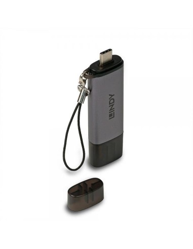 LINDY LETTORE DI SCHEDE SD/MICROSD USB 3.2 Tipo C e A