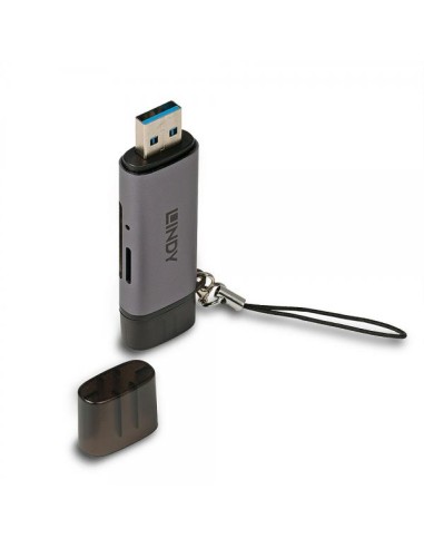 LINDY LETTORE DI SCHEDE SD/MICROSD USB 3.2 Tipo C e A