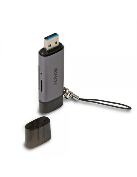 LINDY LETTORE DI SCHEDE SD/MICROSD USB 3.2 Tipo C e A