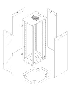 Armadio Rack NextGen 19'' 600x800 38U Nero 2