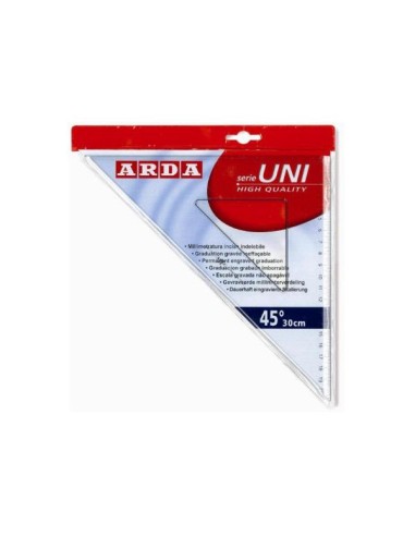 SQUADRA 45° 30CM LINEA UNI