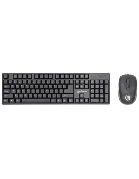 Kit Tastiera e Mouse 1600 Dpi Wireless Nero