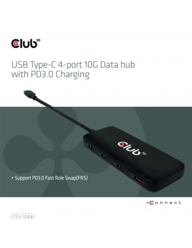 CLUB3D HUB USB GEN2 TYPE-C A 4X USB TYPE-C 10GBPS