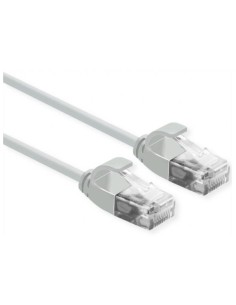 ROLINE CAVO DI RETE UTP DATA CENTER PATCHCORD CAT.6A/CLASSE EA, LSOH, SLIM, GRIGIO, 0.3M