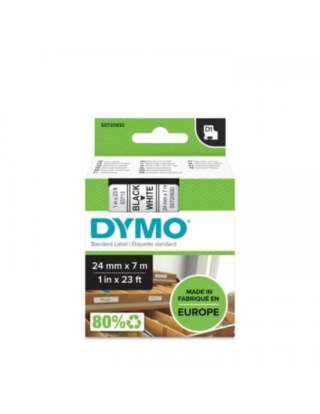 NASTRO D1 24MMX7M NERO/BIANCO