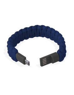 Bracciale Paracord con Micro USB Blu