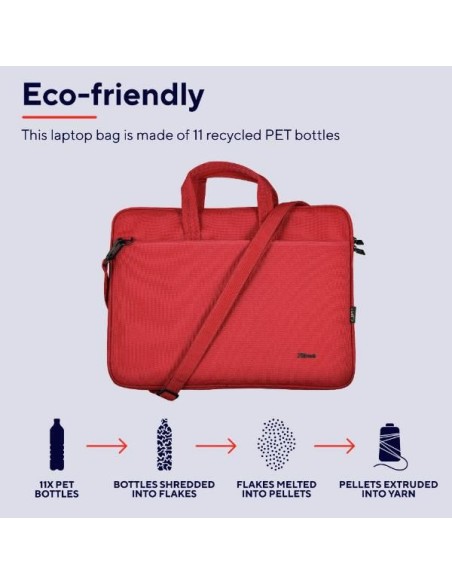BOLOGNA LAPTOP BAG 16" ECO RED