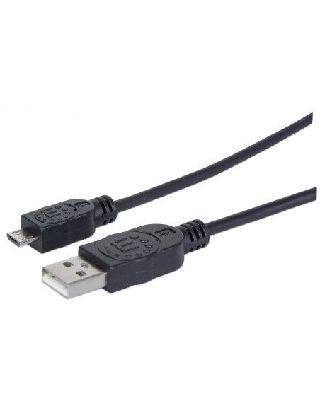 Cavo USB 2.0 A maschio/Micro B maschio 0,3 m Nero